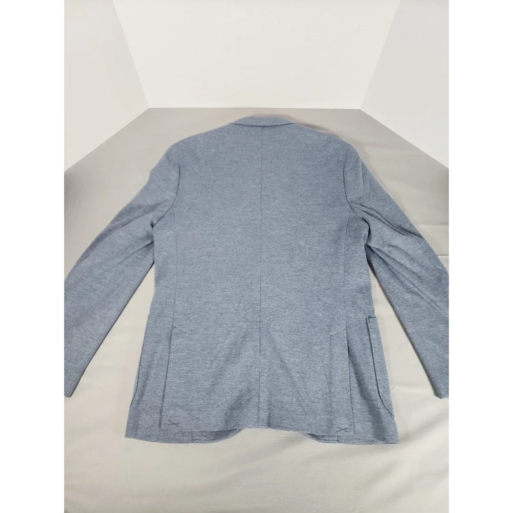 NWT Lot Michael Strahan Mens Modern Fit Knit Sport Coat Blazer Blue Grey Navy M